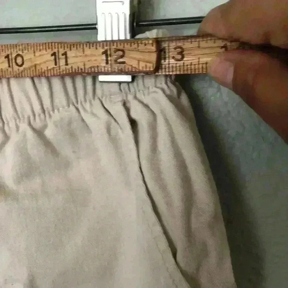 Vtg 90s D&Co Beige Cream Capri Pants Elastic Waist Womens Medium - Picture 4 of 10